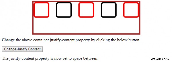 HTML DOM শৈলী ন্যায্যতা বিষয়বস্তু সম্পত্তি 