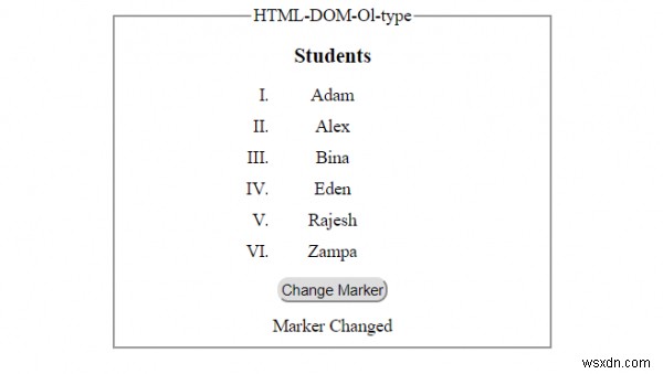 HTML DOM Ol টাইপ প্রপার্টি 