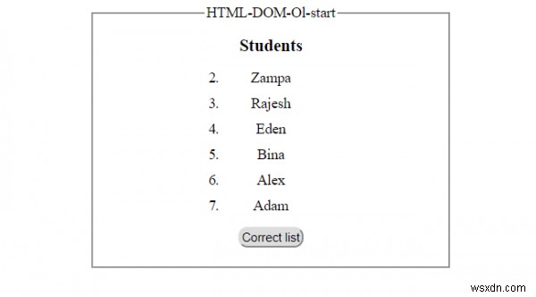 HTML DOM ওল স্টার্ট প্রপার্টি 