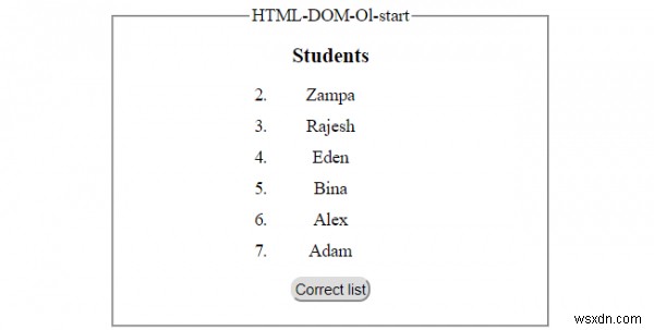 HTML DOM Ol অবজেক্ট 
