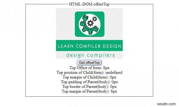 HTML DOM অফসেটটপ সম্পত্তি 