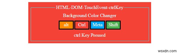 HTML DOM TouchEvent ctrlKey বৈশিষ্ট্য 