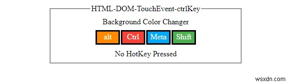 HTML DOM TouchEvent ctrlKey বৈশিষ্ট্য 