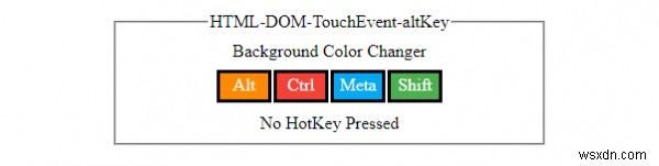 HTML DOM TouchEvent altKey সম্পত্তি 