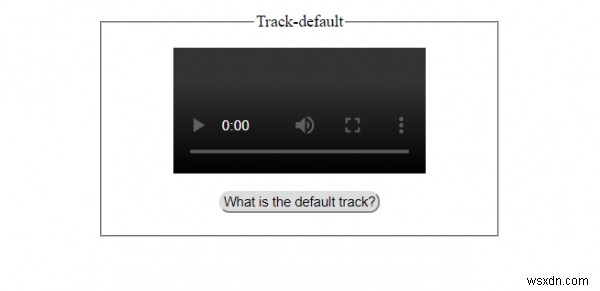 HTML DOM ট্র্যাক ডিফল্ট সম্পত্তি 