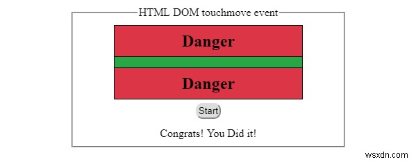 HTML DOM টাচমুভ ইভেন্ট 