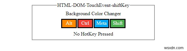 HTML DOM TouchEvent shiftKey বৈশিষ্ট্য 