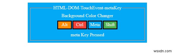 HTML DOM TouchEvent মেটাকি বৈশিষ্ট্য 