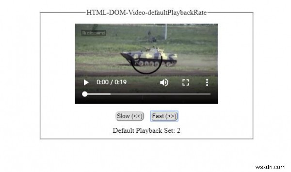 HTML DOM ভিডিও ডিফল্ট প্লেব্যাক রেট প্রপার্টি 