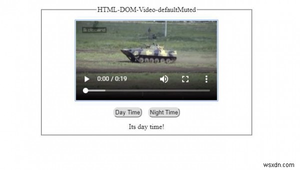 HTML DOM ভিডিও ডিফল্ট নিঃশব্দ সম্পত্তি 