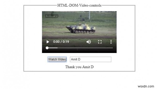 HTML DOM ভিডিও সম্পত্তি নিয়ন্ত্রণ করে 