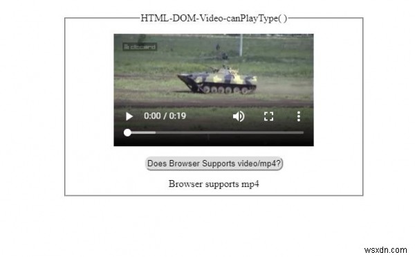 HTML DOM ভিডিও canPlayType( ) পদ্ধতি 