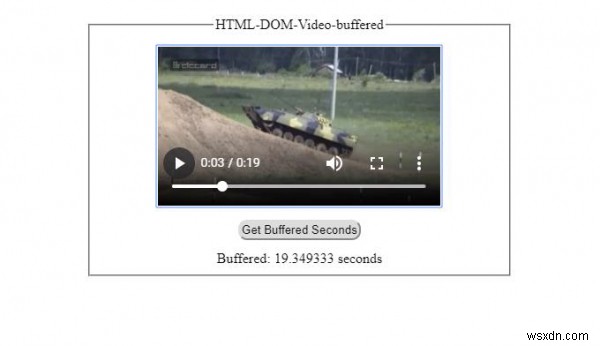 HTML DOM ভিডিও বাফার প্রপার্টি 