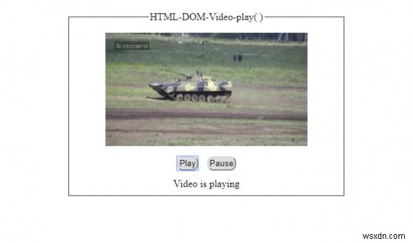 HTML DOM ভিডিও প্লে( ) পদ্ধতি 