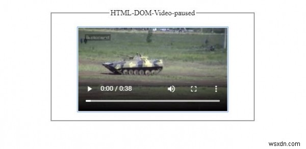 HTML DOM ভিডিও বিরাম দেওয়া সম্পত্তি 