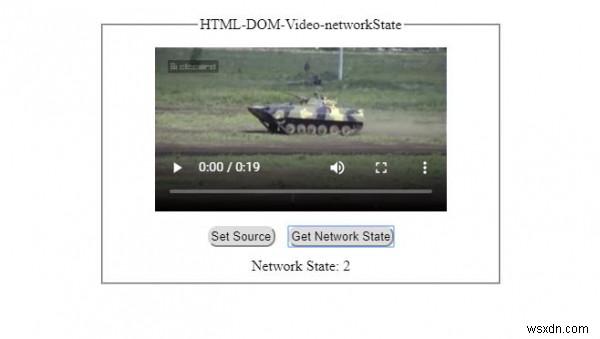 HTML DOM ভিডিও নেটওয়ার্ক স্টেট প্রপার্টি 