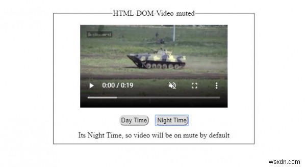 HTML DOM ভিডিও নিঃশব্দ সম্পত্তি 