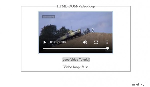 HTML DOM ভিডিও লুপ সম্পত্তি 