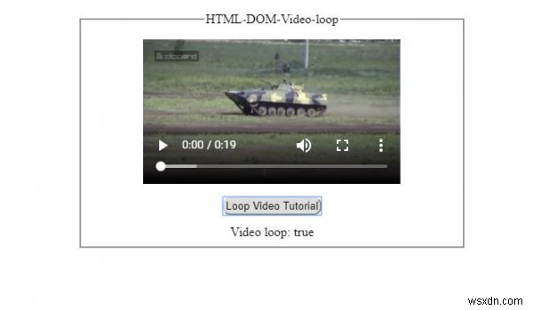 HTML DOM ভিডিও লুপ সম্পত্তি 