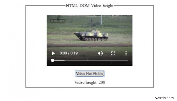 HTML DOM ভিডিও উচ্চতা সম্পত্তি 