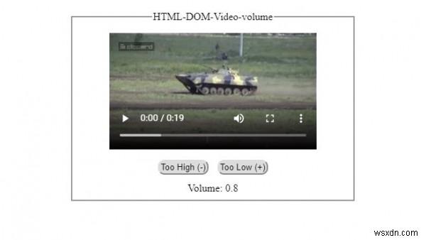 HTML DOM ভিডিও ভলিউম সম্পত্তি 