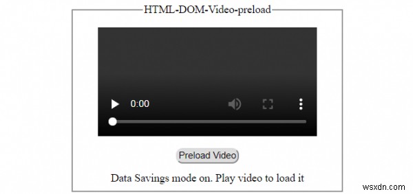 HTML DOM ভিডিও প্রিলোড সম্পত্তি 