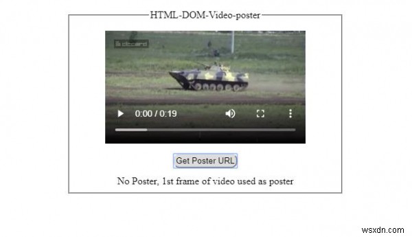 HTML DOM ভিডিও পোস্টার সম্পত্তি 
