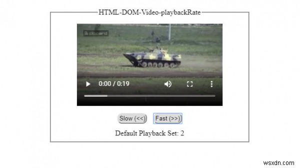 HTML DOM ভিডিও প্লেব্যাক রেট প্রপার্টি 