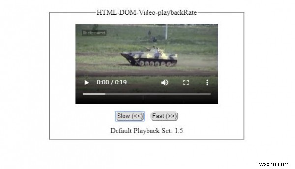 HTML DOM ভিডিও প্লেব্যাক রেট প্রপার্টি 
