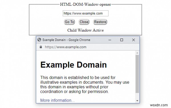 HTML DOM উইন্ডো ওপেনার প্রপার্টি 
