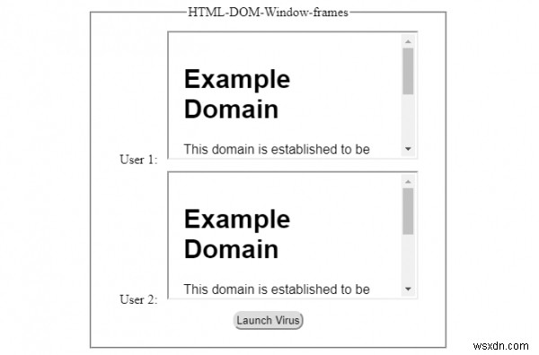 HTML DOM উইন্ডো ফ্রেম সম্পত্তি 