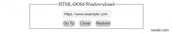 HTML DOM উইন্ডো বন্ধ সম্পত্তি 