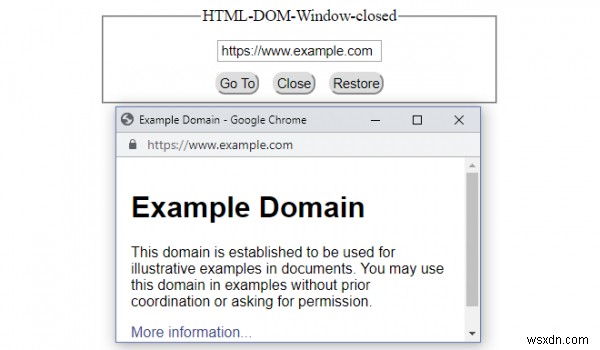 HTML DOM উইন্ডো বন্ধ সম্পত্তি 