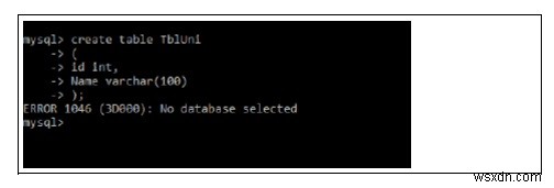 MySQL ত্রুটি - #1046 - কোন ডাটাবেস নির্বাচন করা হয়নি 