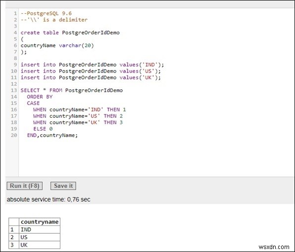 PostgreSQL-এ MySQL এর ORDER BY FIELD() অনুকরণ করছেন? 