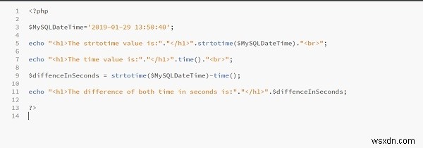 ডেটটাইমকে সেকেন্ডে রূপান্তর করতে PHP-তে MySQL TIME_TO_SEC() পদ্ধতির সমতুল্য কী? 