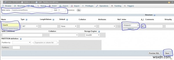 কিভাবে PhpMyAdmin ব্যবহার করে MySQL ডাটাবেসে কলামে স্বয়ংক্রিয় বৃদ্ধি যোগ করবেন? 