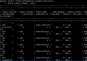 একটি MySQL ডাটাবেসে ইনডেক্স দেখান/দেখুন 