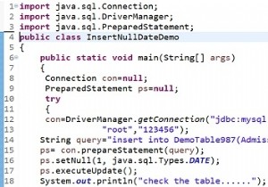 MySQL ডাটাবেসে খালি java.sql.Date সন্নিবেশ করার আরও মার্জিত উপায়? 