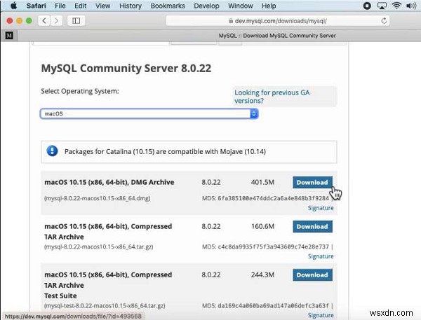 MacOS এ MySQL ইনস্টল করা হচ্ছে 