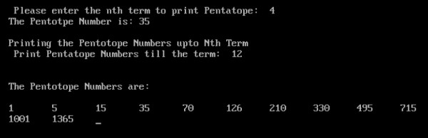 C-তে Nth টার্ম পর্যন্ত পেন্টাটোপ সংখ্যা মুদ্রণের প্রোগ্রাম 