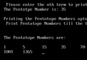 C-তে Nth টার্ম পর্যন্ত পেন্টাটোপ সংখ্যা মুদ্রণের প্রোগ্রাম 