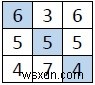 c++ ব্যবহার করে প্রতিটি সারি, কলাম এবং তির্যক 3×3 ম্যাট্রিক্সের সমষ্টির সমষ্টি করতে তির্যক পূরণ করা 