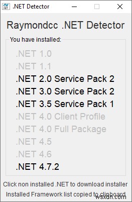 .NET ফ্রেমওয়ার্কের কোন সংস্করণ ইনস্টল করা আছে তা পরীক্ষা করার 6 উপায় 