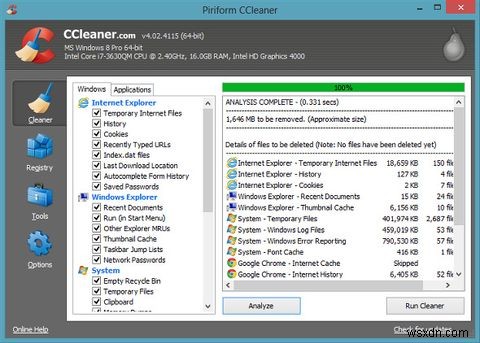 ক্লিনারদের তুলনা:CCleaner বনাম Slimcleaner বনাম IObit অ্যাডভান্সড সিস্টেম কেয়ার 