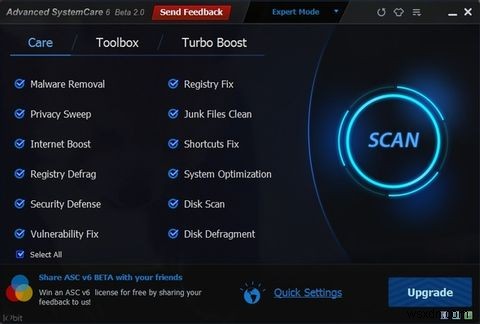 অ্যাডভান্সড সিস্টেম কেয়ার 6 বিটা 2.0 - আপনার নিজের পিসি ডাক্তার [উইন্ডোজ] 