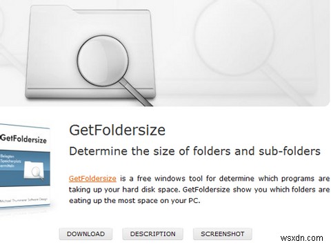 GetFoldersize দ্রুত এবং সহজে হার্ড ডিস্কের ব্যবহার গণনা করে [উইন্ডোজ] 