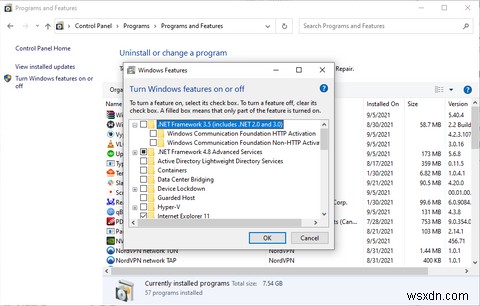 উইন্ডোজ 10 এ কিভাবে .NET ফ্রেমওয়ার্ক সংস্করণ 3.5 ইনস্টল করবেন 