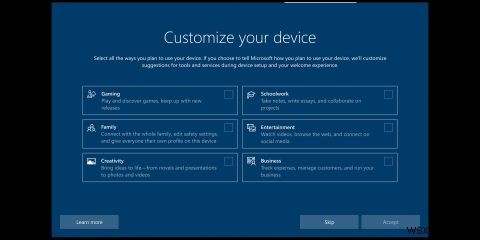 Windows 10 শীঘ্রই এটির সেটআপ আপনার প্রয়োজন অনুসারে তৈরি করবে 