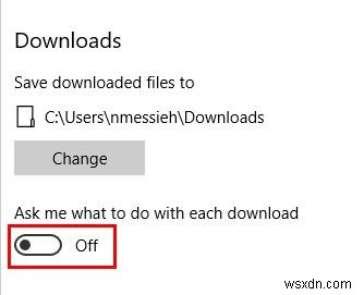 ডাউনলোডগুলি সংরক্ষণ করার জন্য মাইক্রোসফ্ট এজস প্রম্পট কীভাবে অক্ষম করবেন 